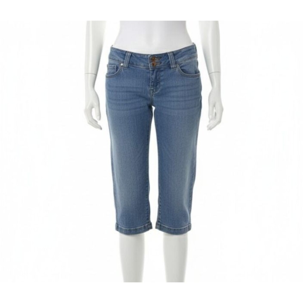 Hippie Brand Y2K Denim Culottes Jeans Women's Size 30 Wide Leg Flare Crop Blue